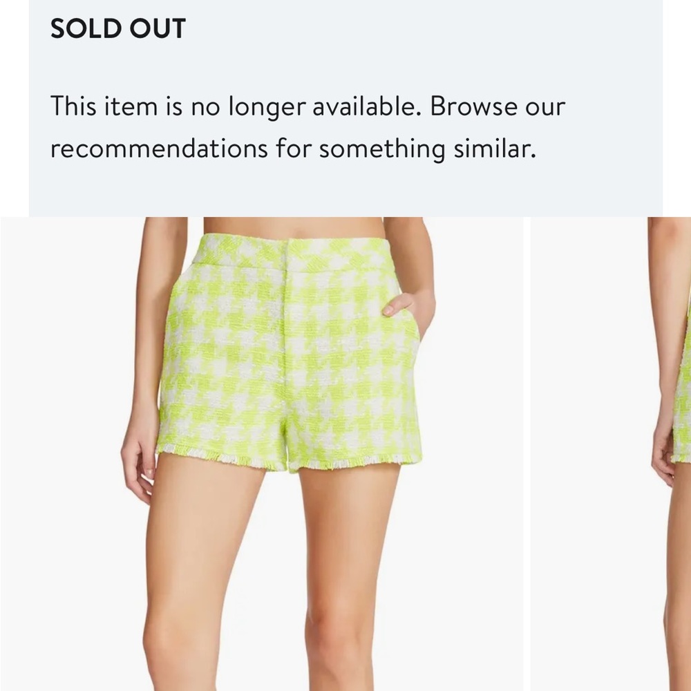 Steve Madden tweed shorts 💚🤍